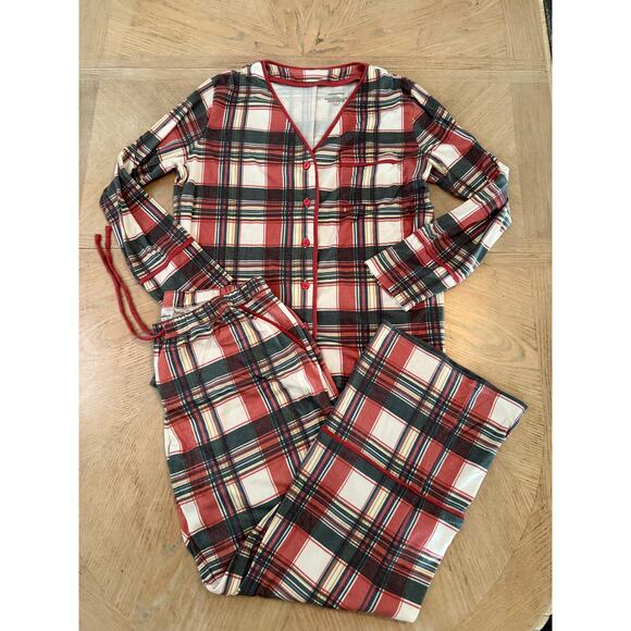 Summersalt festive plaid soft knit women’s pj set size large - Picture 3 of 9